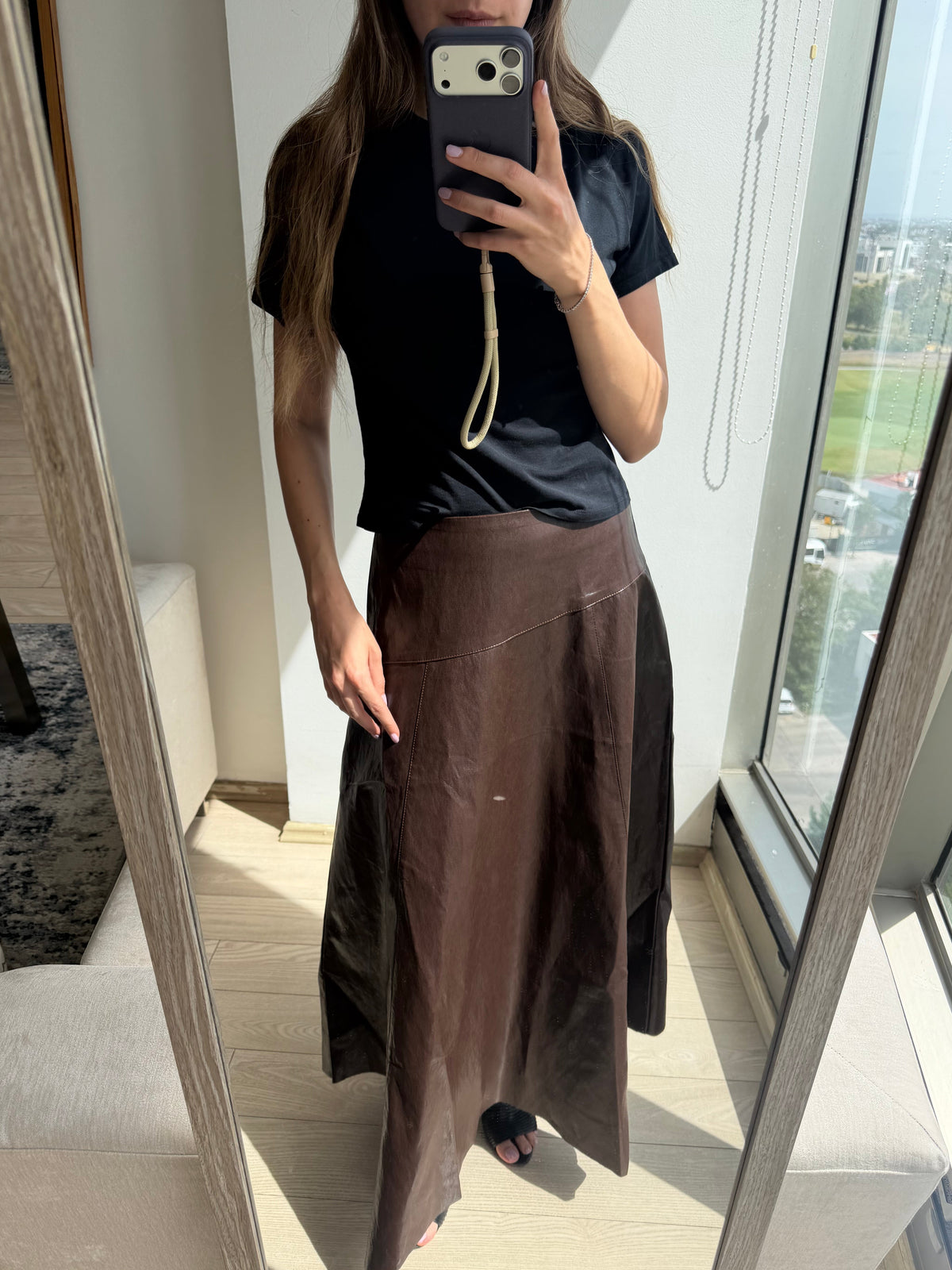 Leather skirt