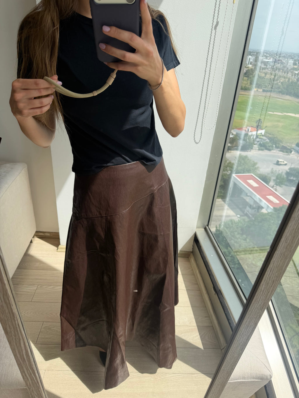 Leather skirt