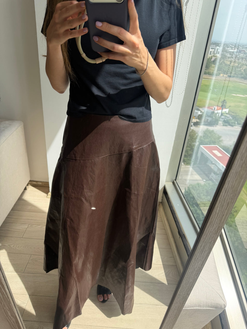 Leather skirt