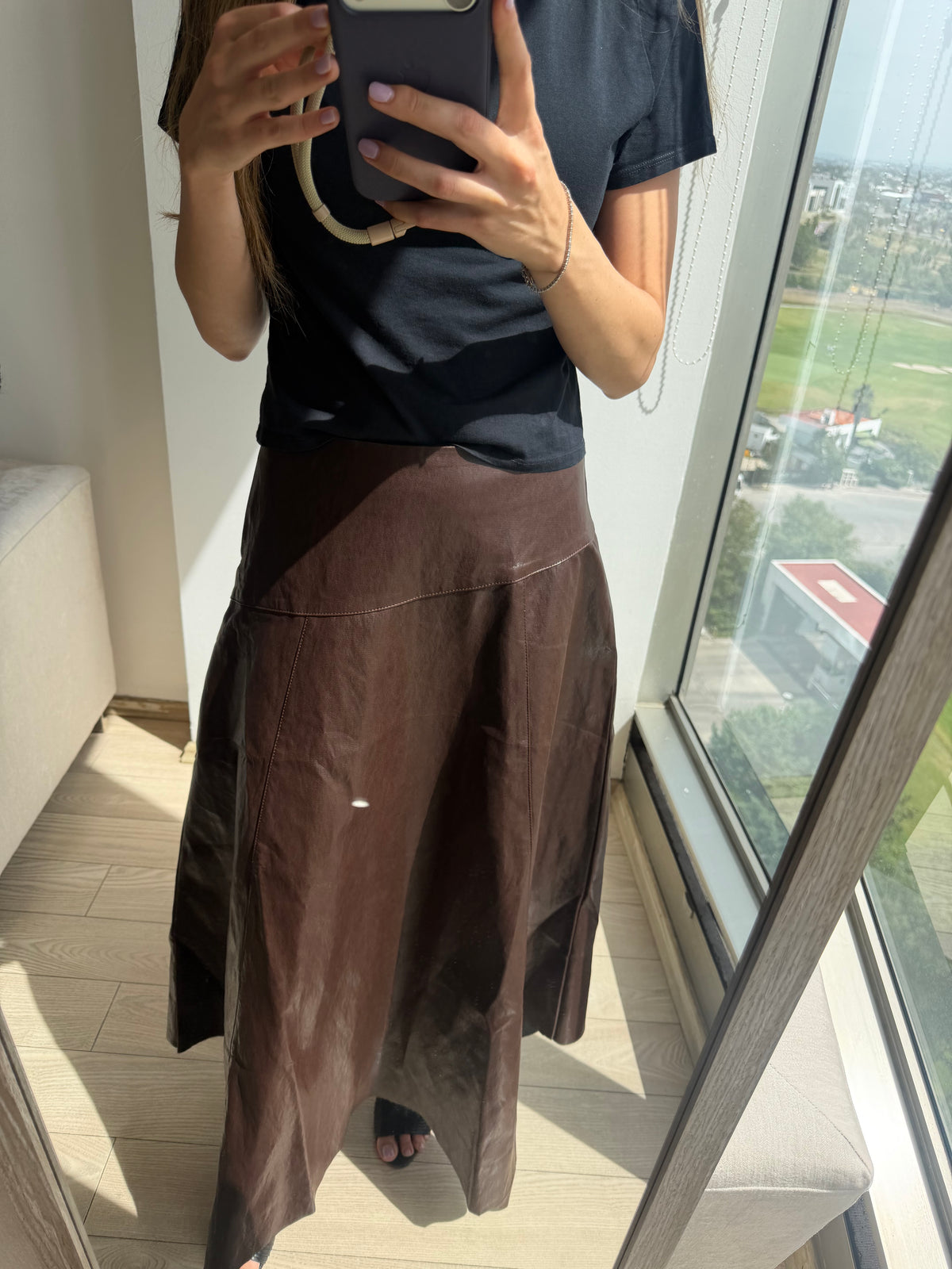 Leather skirt