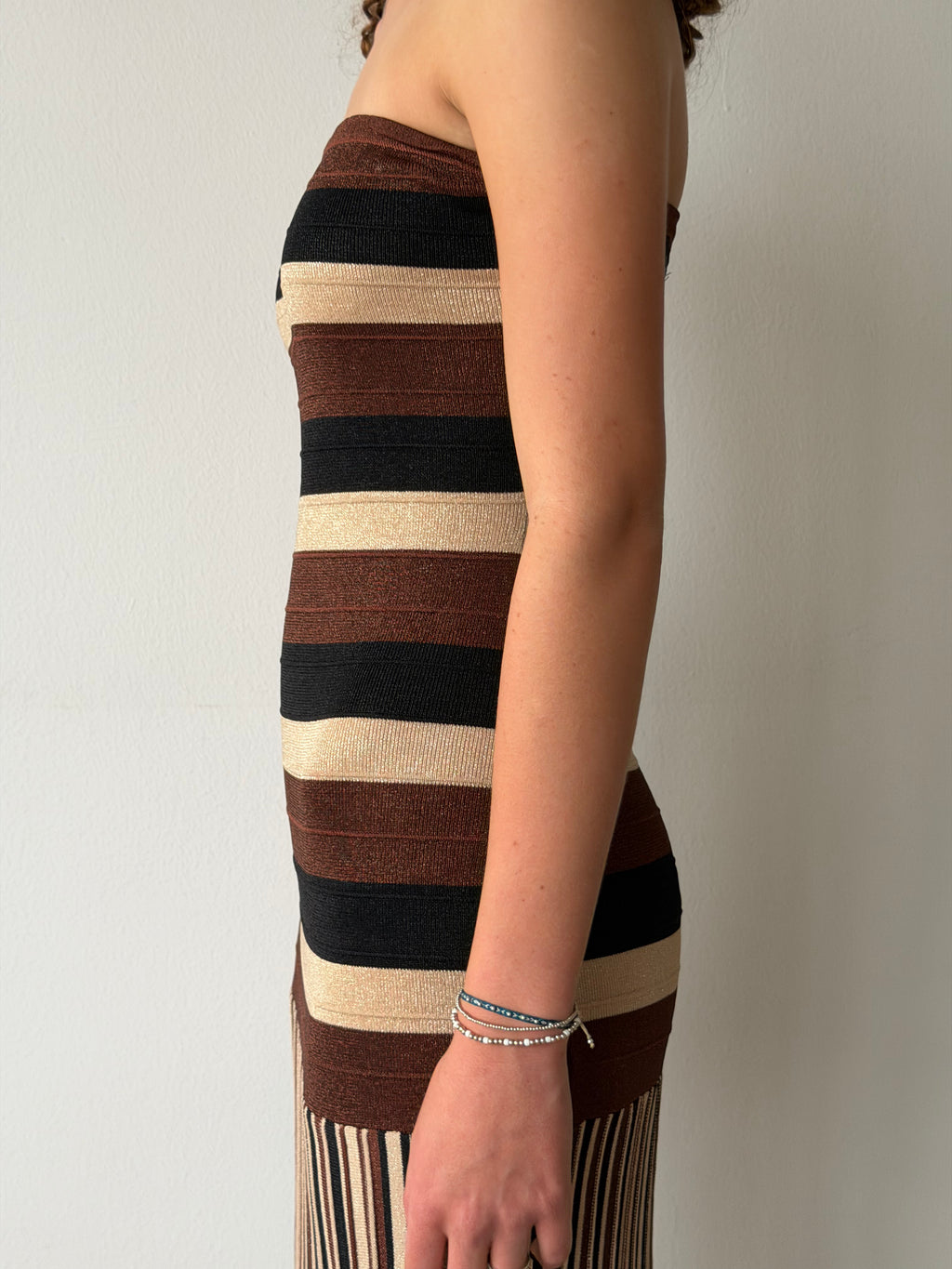 Mocha Stripe dress